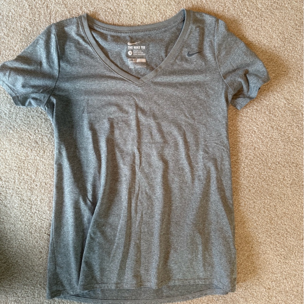 Nike Gray Short Sleeve Top Size L